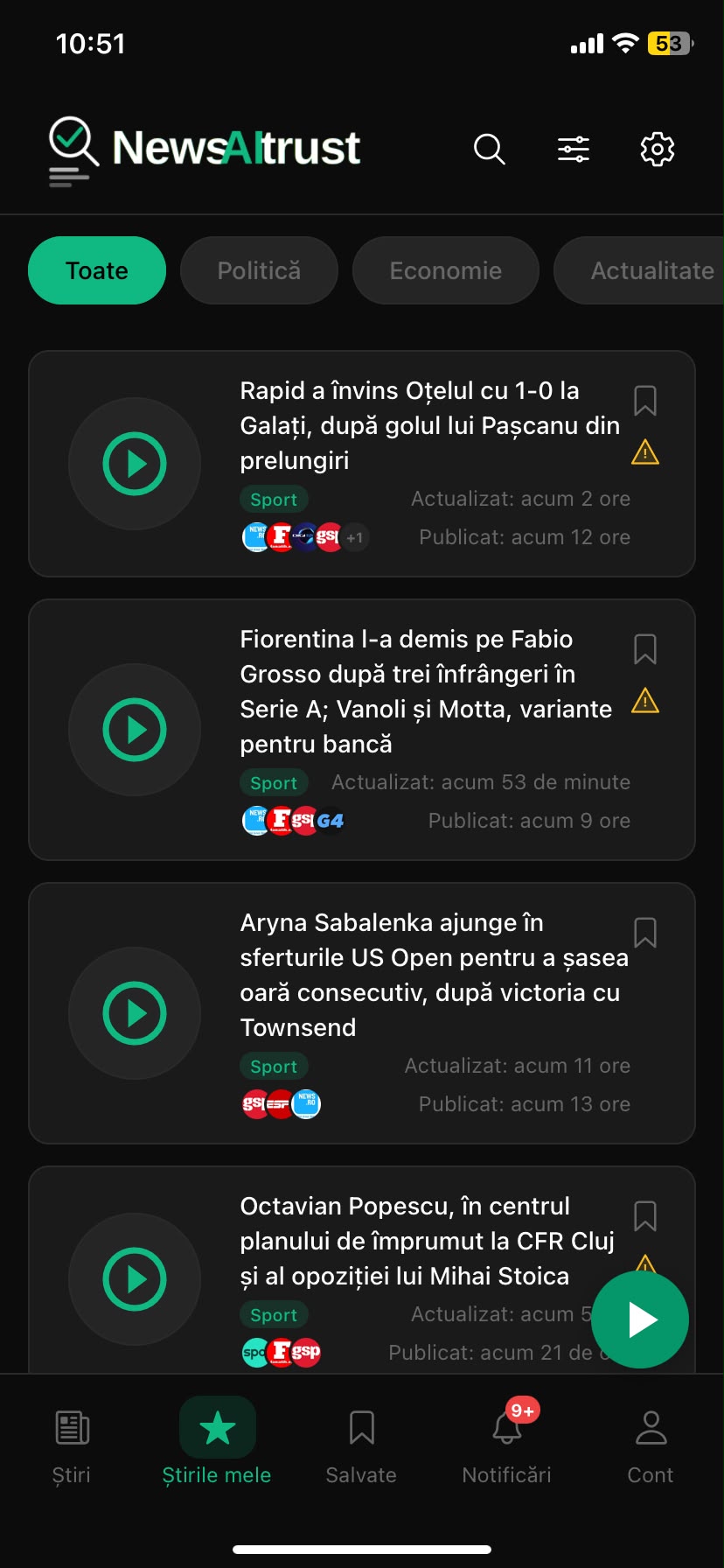 Știrile mele